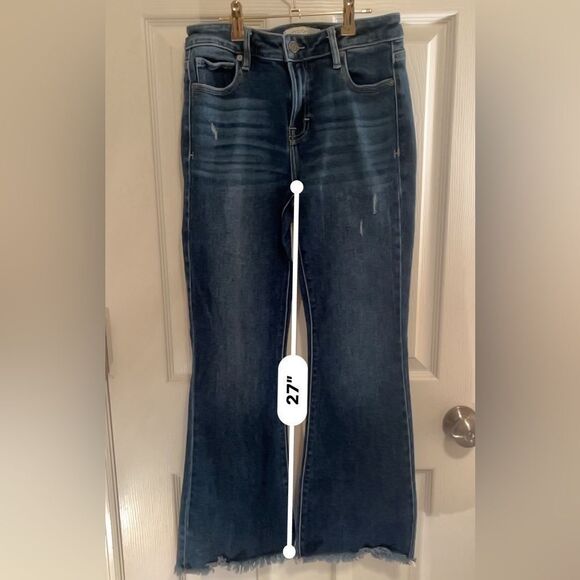Hidden Blue Denim Jeans with Brown Patch - Picture 10 of 11